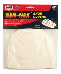 GEN-NEX SHOE COVER W/PVC SOLES - PAIR- MED.