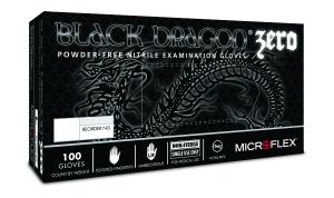 Black Dragon Zero Powder-Free Nitrile Examination Gloves - X-Large (100/Box)